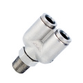 China MPX Series Y Type Male Thread Metal Pneumatic Quick Tube Fitting